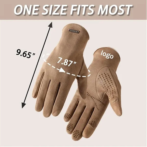 Winter Suede Fleece Lined Gloves