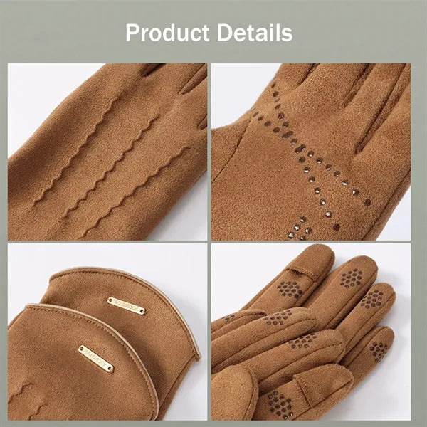 Winter Suede Fleece Lined Gloves