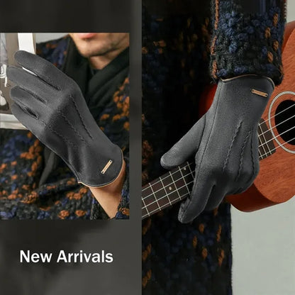 Winter Suede Fleece Lined Gloves
