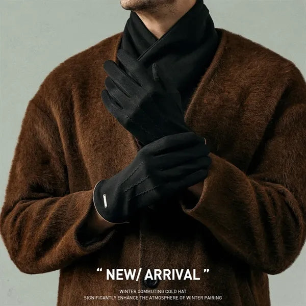 Winter Suede Fleece Lined Gloves