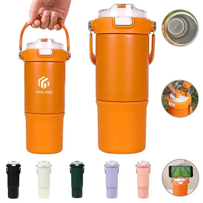 Large Capacity Travel Car Stainless Steel Thermos Bottle