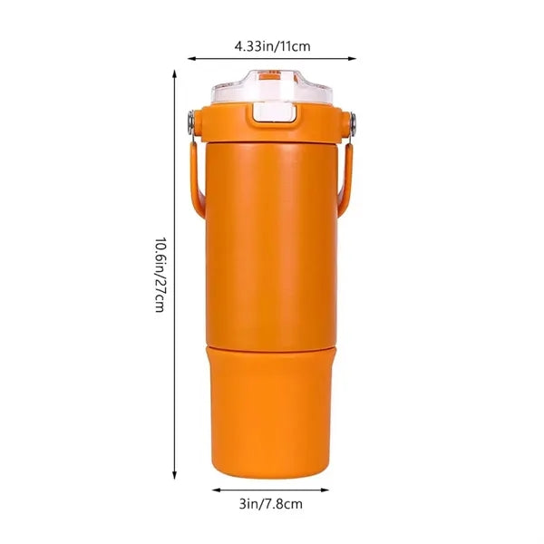 Large Capacity Travel Car Stainless Steel Thermos Bottle