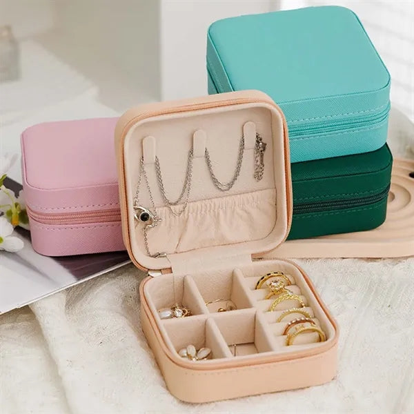 Durable portable jewelry travel case storage organizer