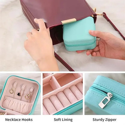 Durable portable jewelry travel case storage organizer