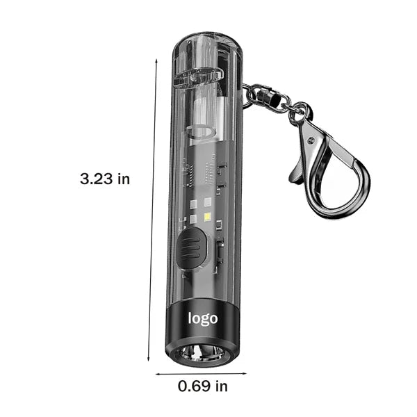 Mini Keychain Light Super Bright Flashlight Rechargeable USB
