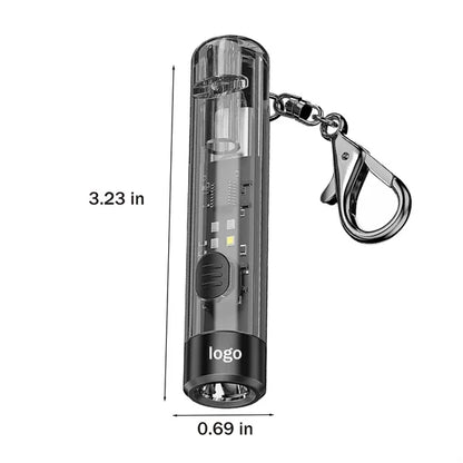 Mini Keychain Light Super Bright Flashlight Rechargeable USB
