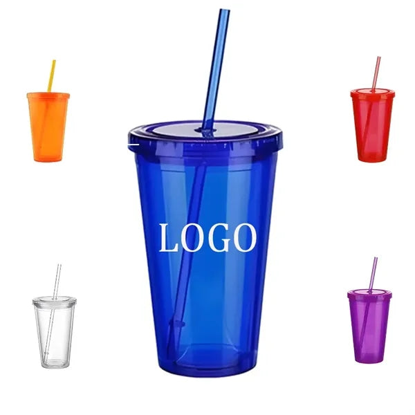 EcoFriendly Upgraded Double Wall Plastic Tumbler