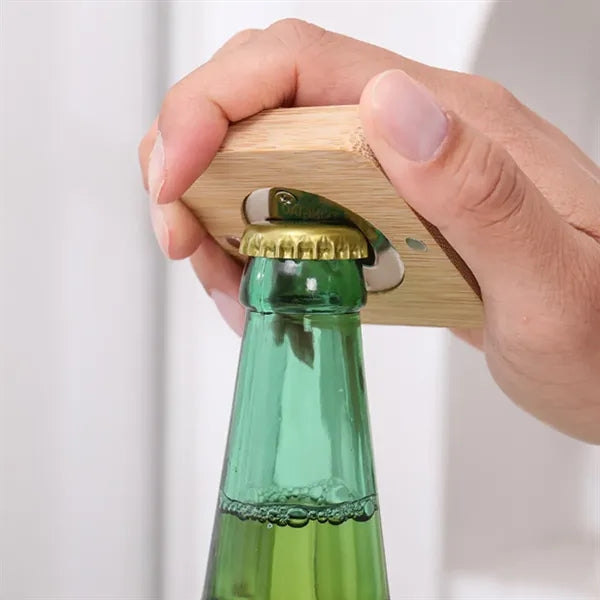 Magnetic Wooden Bottle Opener Custom Laser Engravable