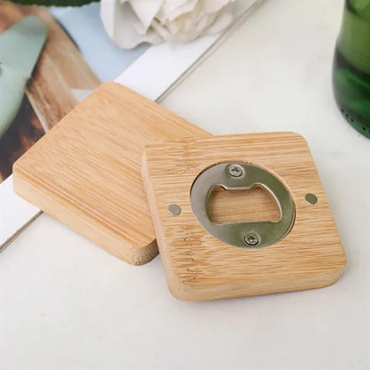 Magnetic Wooden Bottle Opener Custom Laser Engravable