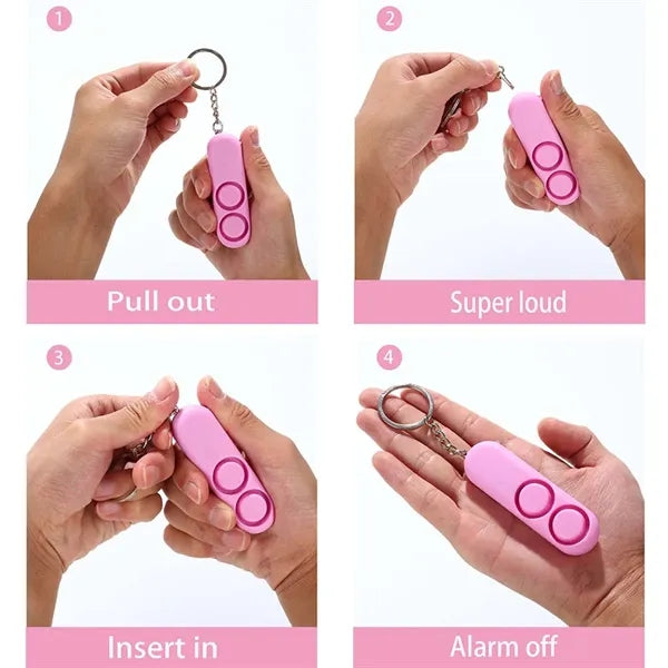 Portable loud siren personal safety alarm with key chain