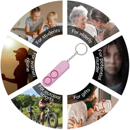 Portable loud siren personal safety alarm with key chain