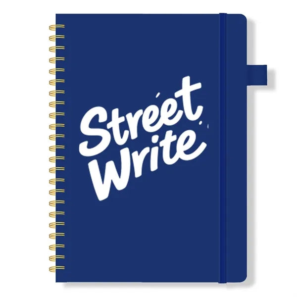 Soft 5" x 7" Spiral Journal Notebook W/Pen Loop