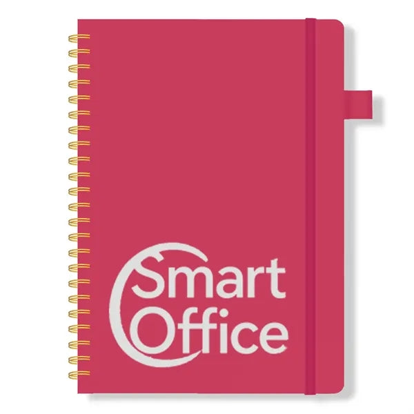 Soft 5" x 7" Spiral Journal Notebook W/Pen Loop
