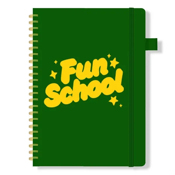Soft 5" x 7" Spiral Journal Notebook W/Pen Loop