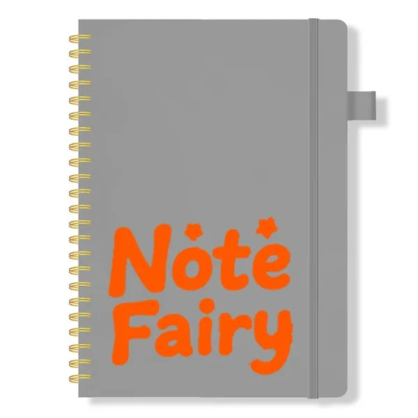 Soft 5" x 7" Spiral Journal Notebook W/Pen Loop