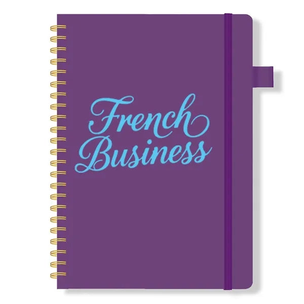 Soft 5" x 7" Spiral Journal Notebook W/Pen Loop