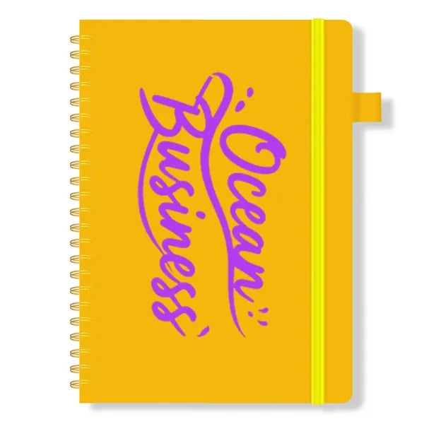 Soft 5" x 7" Spiral Journal Notebook W/Pen Loop