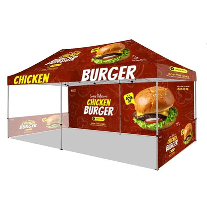 10' X 20' Custom Pop Up Tent Kit, Full & 2 Half Walls