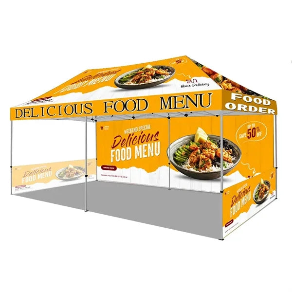 10' X 20' Custom Pop Up Tent Kit, Full & 2 Half Walls