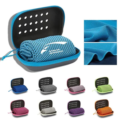Sports Towel Sweat Rag Breathable Cooling With Storage Box