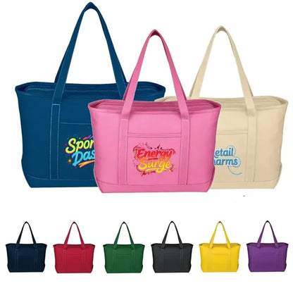 Large 24 oz. Cotton Canvas Tote Bag