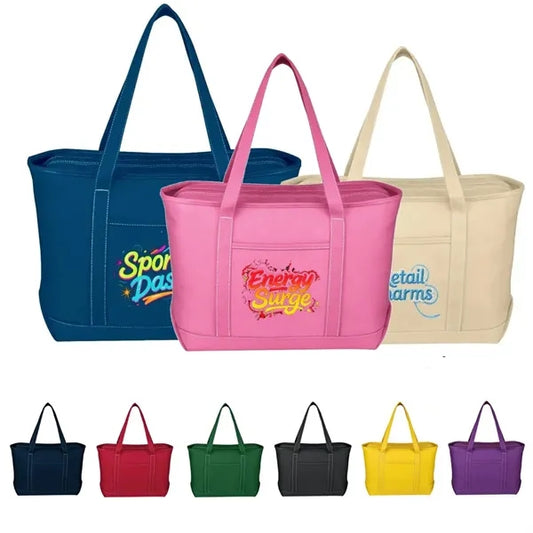 Large 24 oz. Cotton Canvas Tote Bag
