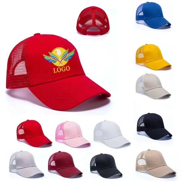 6-Pack Cotton Breathable Trucker Baseball Caps