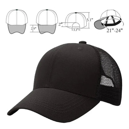 6-Pack Cotton Breathable Trucker Baseball Caps