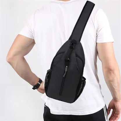 Anti-Theft Crossbody Sling Bag w/ Earphone Port Mash Pockets