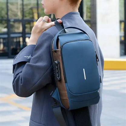 Waterproof Anti-Theft Crossbody Sling Bag w/ Integrated Lock