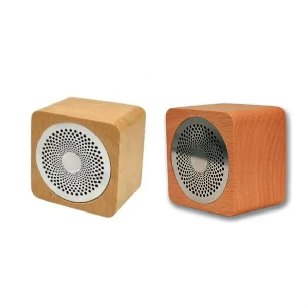 Natural Cube Wood Bluetooth Wireless Speaker