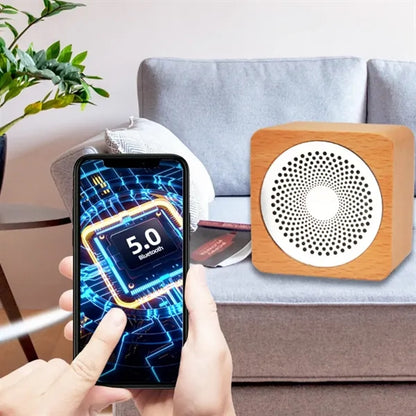 Natural Cube Wood Bluetooth Wireless Speaker