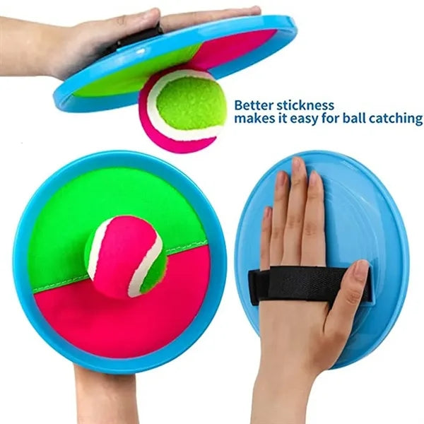 Family outdoor beach sports game toss and catch ball set