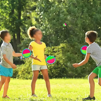 Family outdoor beach sports game toss and catch ball set