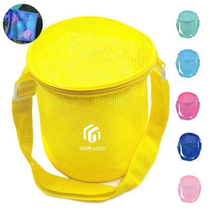 Multifunctional home outdoor mesh beach shell storage bag