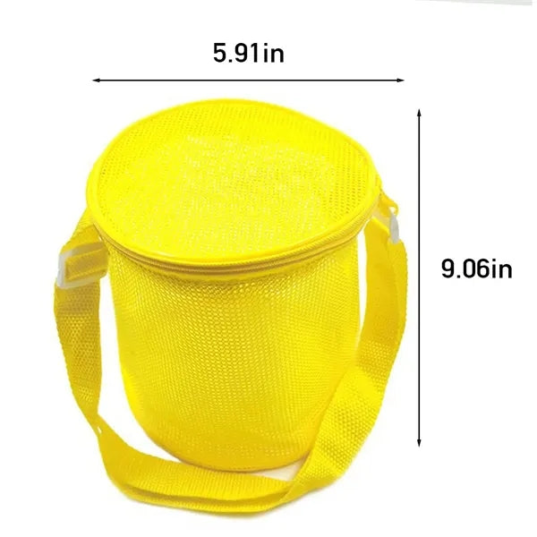 Multifunctional home outdoor mesh beach shell storage bag
