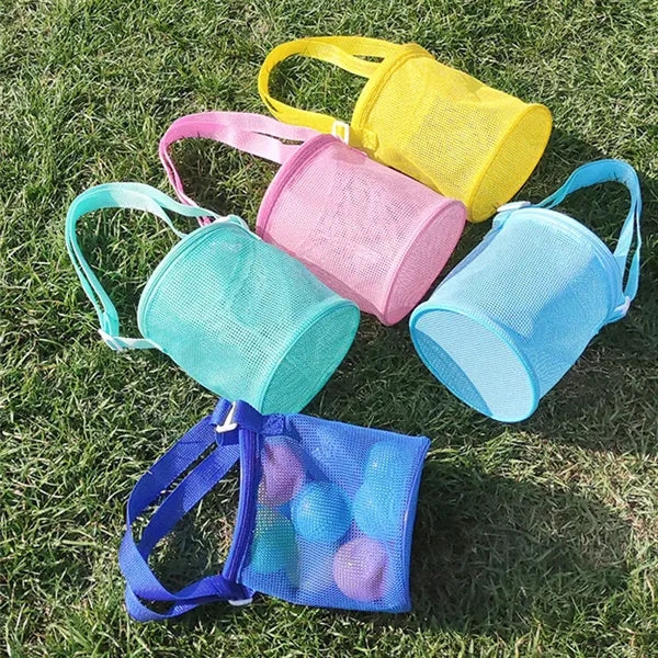 Multifunctional home outdoor mesh beach shell storage bag