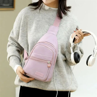 Large Capacity Splashproof Waterproof Crossbody Sling Bag