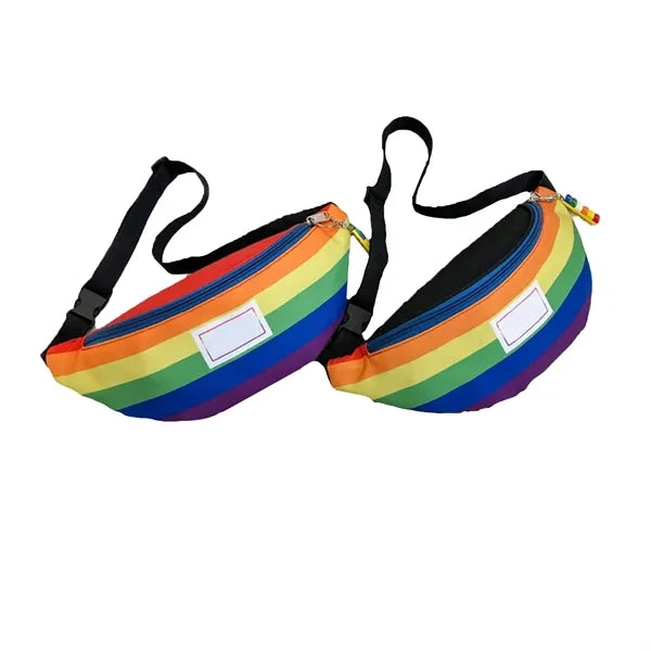 Custom Rainbow Stripe Fanny Pack Waist Bag