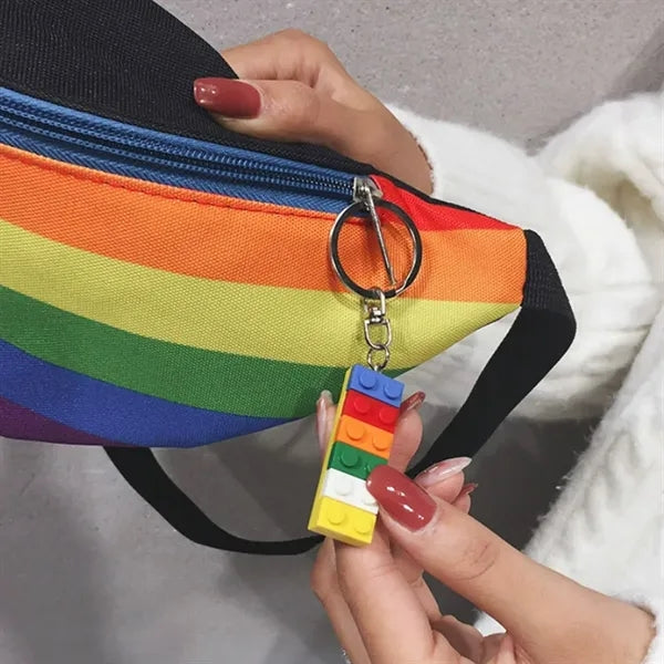 Custom Rainbow Stripe Fanny Pack Waist Bag