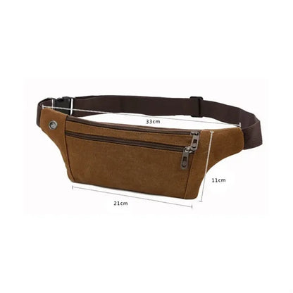 Durable Canvas Sport Fanny Pack Waist Bag