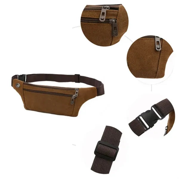 Durable Canvas Sport Fanny Pack Waist Bag
