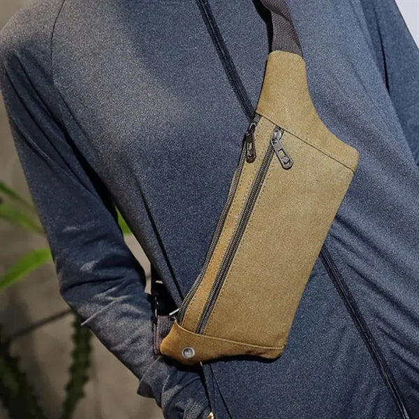 Durable Canvas Sport Fanny Pack Waist Bag