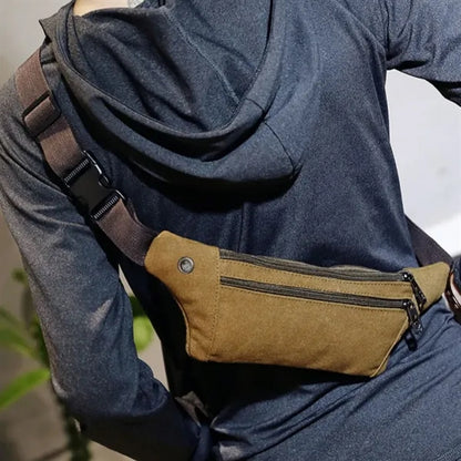 Durable Canvas Sport Fanny Pack Waist Bag