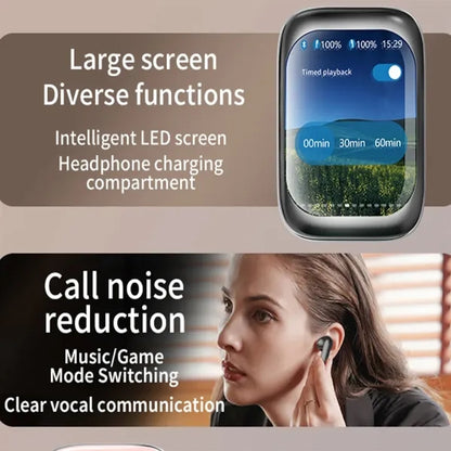 Slide Cover Noise Cancellation Bluetooth Earphones