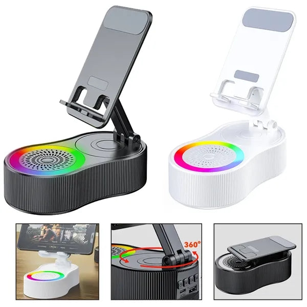 5 in 1 Inductive Wireless Bluetooth Phone Stand Speaker