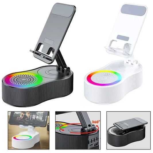 5 in 1 Inductive Wireless Bluetooth Phone Stand Speaker