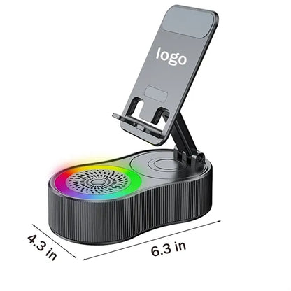 5 in 1 Inductive Wireless Bluetooth Phone Stand Speaker