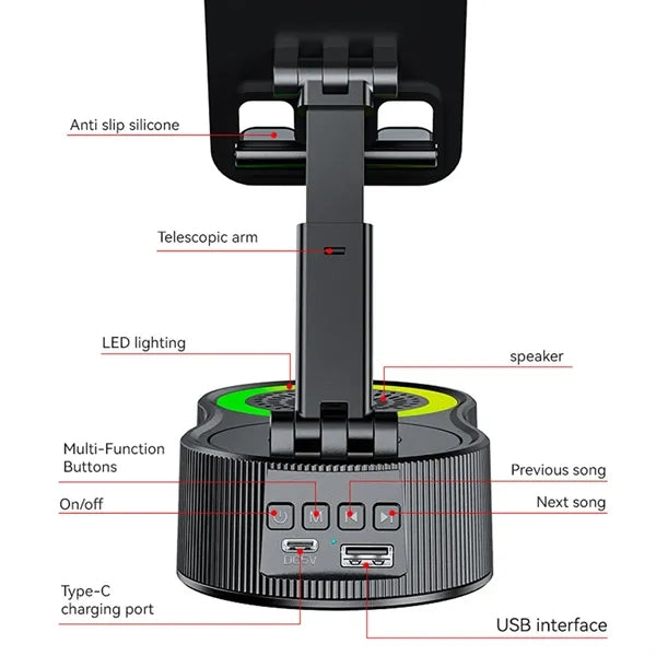 5 in 1 Inductive Wireless Bluetooth Phone Stand Speaker