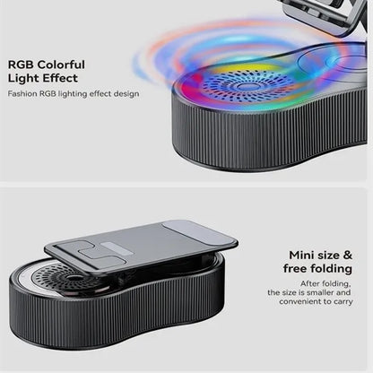 5 in 1 Inductive Wireless Bluetooth Phone Stand Speaker